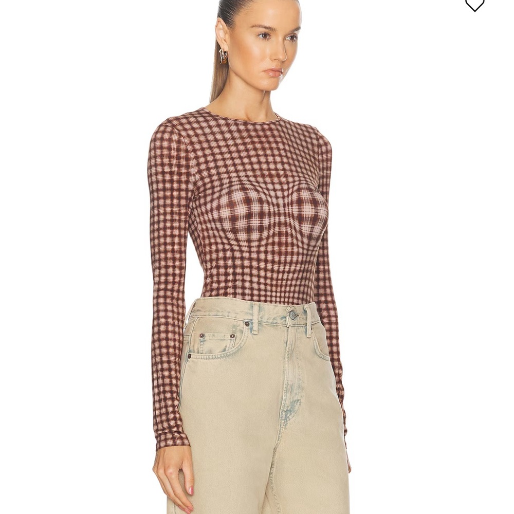 Miaou Plaid Long Sleeve Top